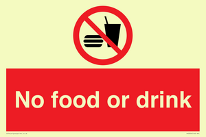 No food or drink